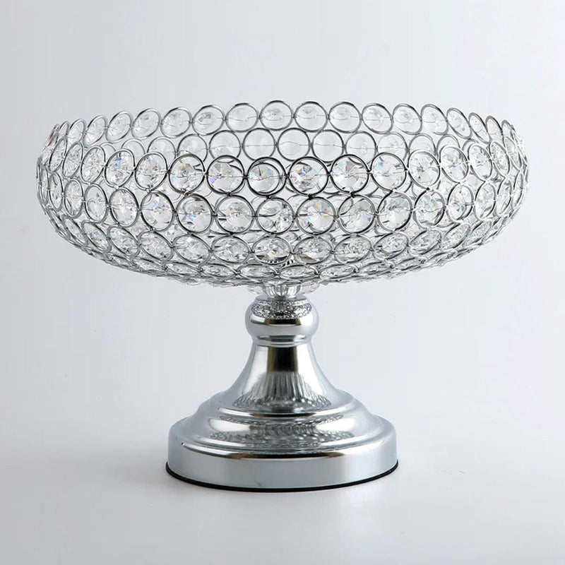 Centro de Mesa com Castiçal de Cristal - Charme para Decorar