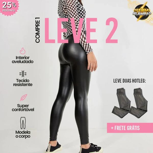 Calça Legging de Couro Aveludada [COMPRE 1 LEVE2]