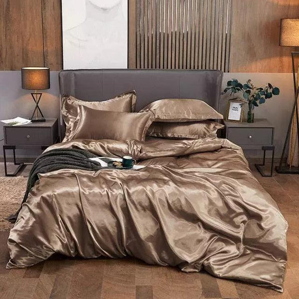 Conjunto de Roupas de Cama Cetim Decora Lar + 2 Fronhas Luxo