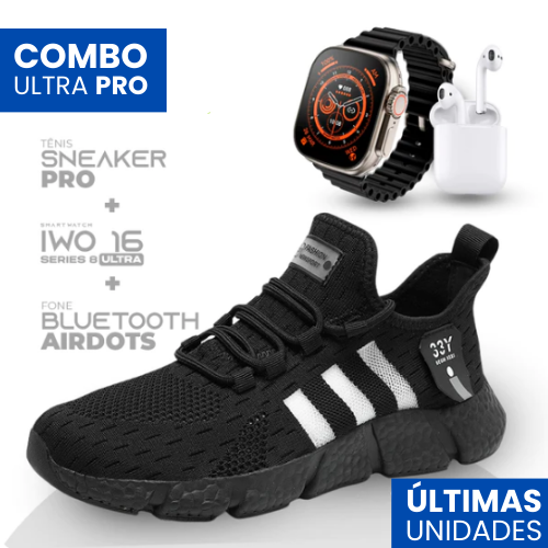 Combo ULTRA Series 8 + Tênis Sneaker Pro + Fone Airdots