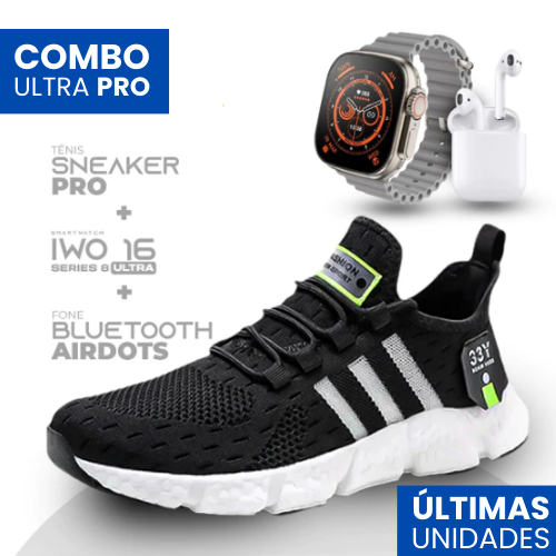 Combo ULTRA Series 8 + Tênis Sneaker Pro + Fone Airdots