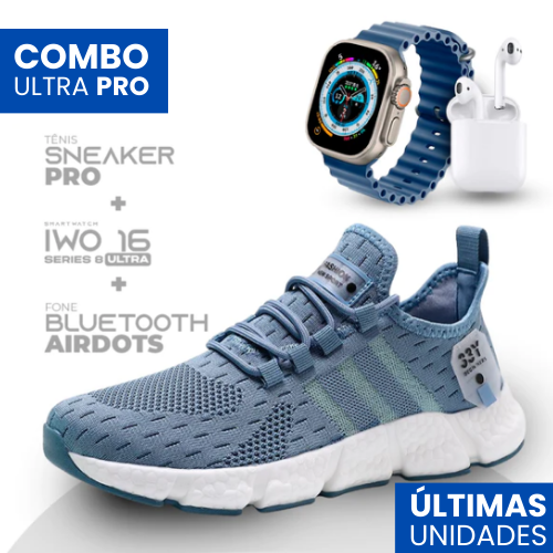 Combo ULTRA Series 8 + Tênis Sneaker Pro + Fone Airdots