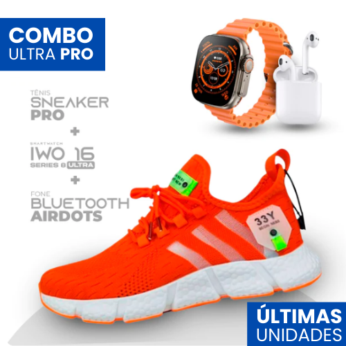 Combo ULTRA Series 8 + Tênis Sneaker Pro + Fone Airdots