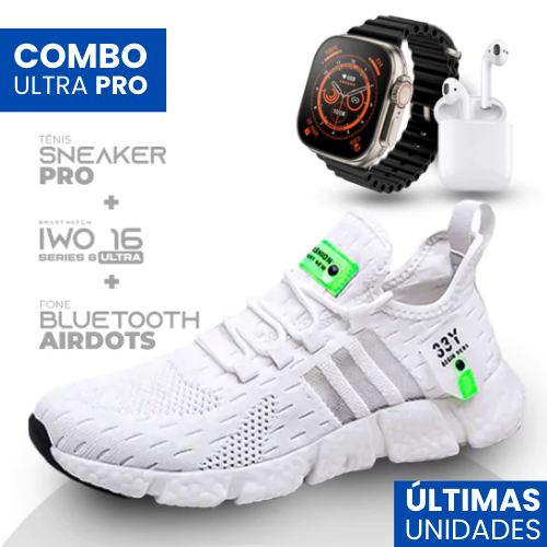 Combo ULTRA Series 8 + Tênis Sneaker Pro + Fone Airdots