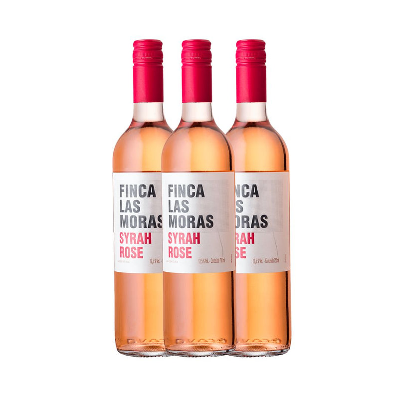 Kit 3 Vinhos Finca Las Moras Syrah Rosé