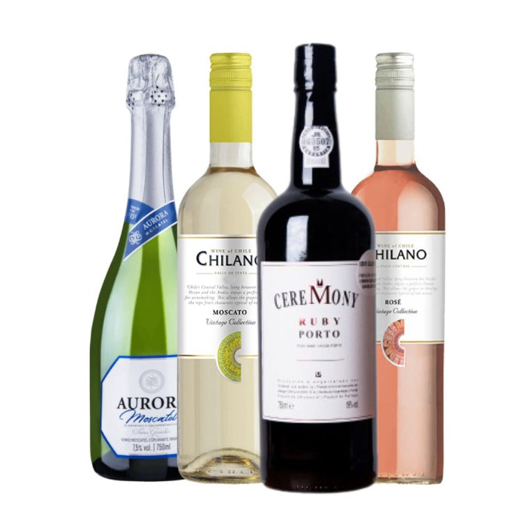 Kit Vinhos Suaves 4 Garrafas