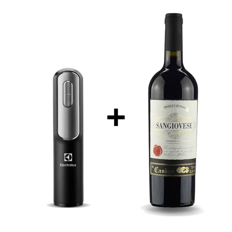 Kit Vinho Italiano com Abridor Elétrico