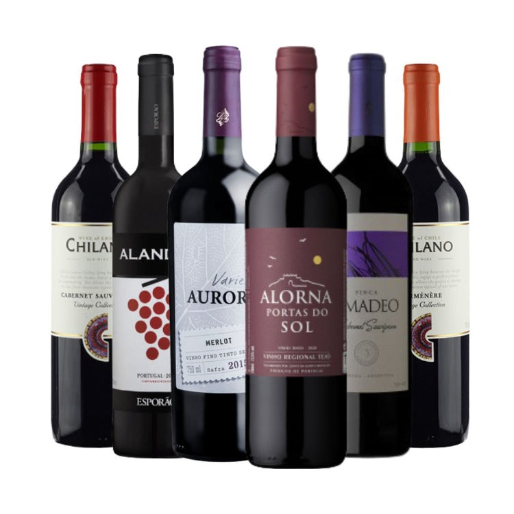 Kit Vinhos Seleção de Países 6 garrafas