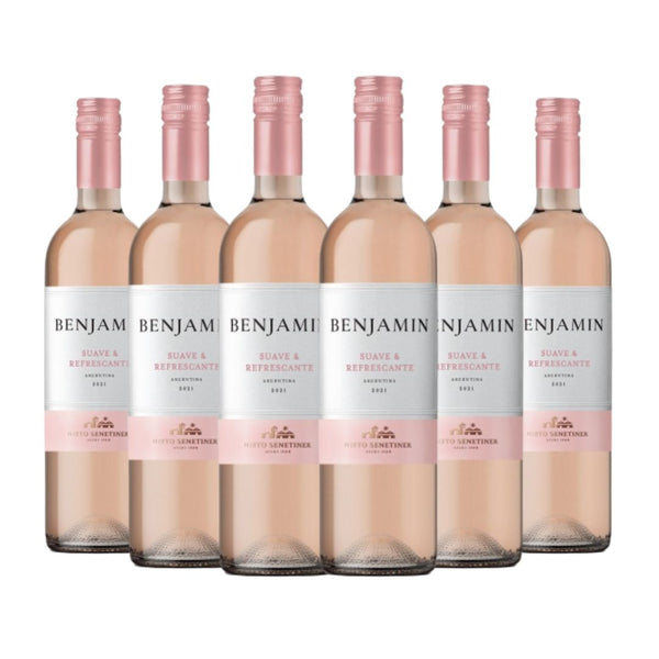 Kit Vinho Benjamin Suave Refrescante Rosé 6 garrafas