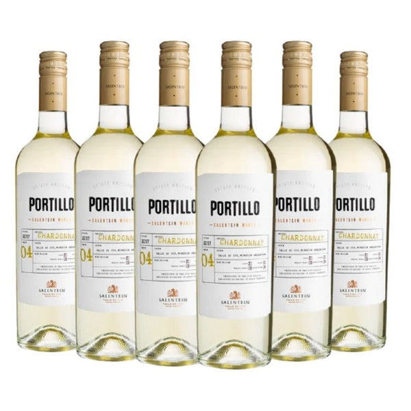 Kit Vinhos Brancos Portillo Chardonnay 6 garrafas