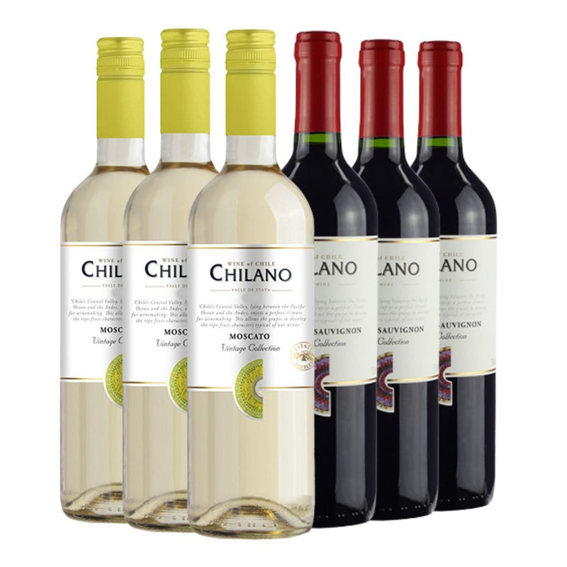 Kit Vinhos Chilano 6 Garrafas Tinto & Branco